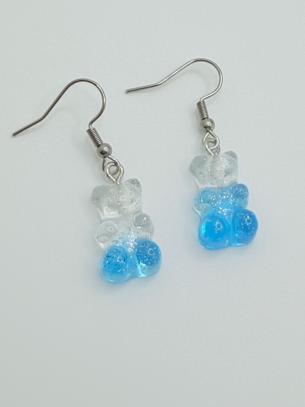5 for $30 ✨ Blue & Clear Gummy Bear Dangle Earrings Y2K Festival Jewelry